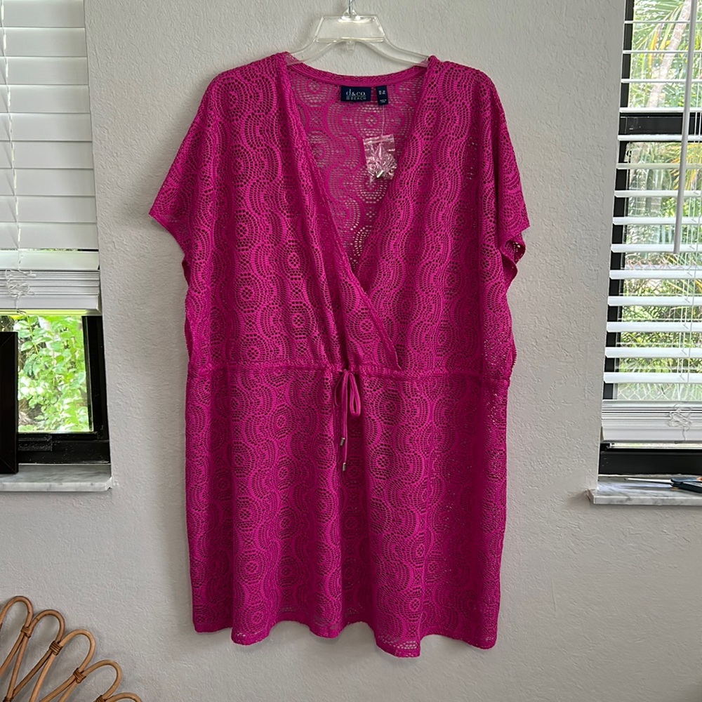 Adjustable waist beach coverup